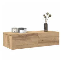 VidaXL Wandregal Wandregal mit Schubladen Artisan-Eiche 60x26,5x15 cm braun
