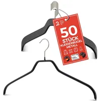 MAWA Design MAWA Kleiderbügel, für Oberteile Silhouette F, schwarz,