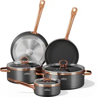 Homelux Topfsets 8-tlg Kochtopf Set Induktions mit Antihaftbeschichtung, Enthält