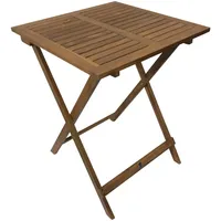 TPFGarden Bistro-Klapptisch, Braun, Holz, 60x74x60 cm, Gartenmöbel, Gartentische, Gartentische