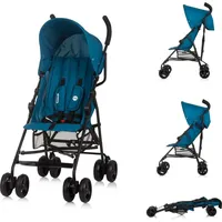 Chipolino Kinderwagen, Buggy Point 5-Punkt-Gurt, Rückenlehne verstellbar, Korb blau