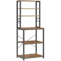 MID.YOU Regal, Schwarz/ Graubraun, ca. 60x167x40 cm,