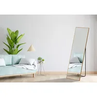 LC Home Wandspiegel 140x40cm modernes Aluminiumgestell, Standspiegel & Ganzkörperspiegel