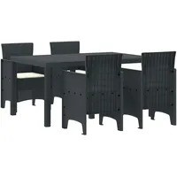 VidaXL Garten Essgruppe 5-tlg. Anthrazit