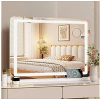 Mamizo Schminkspiegel mit Beleuchtung, Mit USB und Typ-C, Hollywood