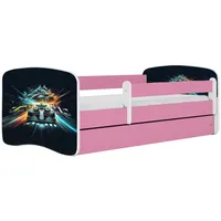 Raumhirsch furniture Kinderbett 80 x 160 cm Holzwerkstoff rosa