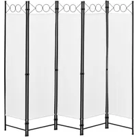 [en.casa] Raumteiler Saragossa 200 x 171 cm weiß