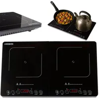 Arebos Doppel-Induktionskochplatte 3500W | 2 Kochzonen mit Touch-Display &