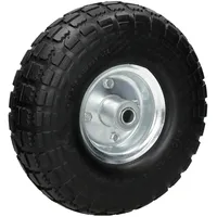 ECD Germany Sackkarrenrad Blockprofil PU Vollgummi 4.10/3.50-4 Ø260x85mm, 130kg
