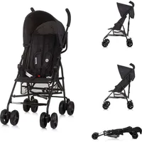 Chipolino Kinderwagen, Point 5-Punkt-Gurt, Rückenlehne verstellbar, Korb schwarz