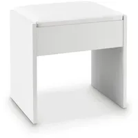 Juskys Hocker Melly aus Holz mit gepolstertem Kissen &