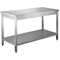 Saro Arbeitstisch 1600x700x850mm mit Grundboden aus Edelstahl