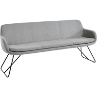 Musterring Essbank MUSTERRING "Tavia", silber (silber, schwarz), B:180cm H:87cm