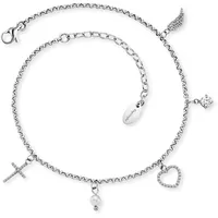 Engelsrufer Fußkette SS25 ERFS-FLH-PE-ZI - silber