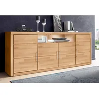 Home Affaire Sideboard »Logo,200cm breit,42 cm tief,Fronten Massivholz,11 Fächer«,