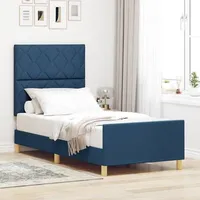 VidaXL Bettgestell Blau 90x200 cm Stoff