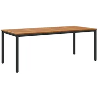 VidaXL Gartentisch 200x90x75 cm Massivholz Akazie und Metall