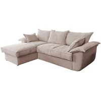 KAWOLA Sofa DAMETO Ecksofa Bettsofa Schlafsofa mit Stauraum Cord