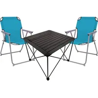 Mojawo 3teiliges Campingmöbel Set Campingtisch Campingstuhl L70xB70xH56cm