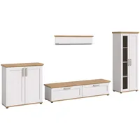Xonox.home Wohnzimmer Verona 4tlg. Set Wohnkombination Wohnwand Wohnzimmermöbel Wohnzimmerschrank