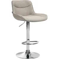 CLP Barhocker Vonore Stoff taupe/chrom