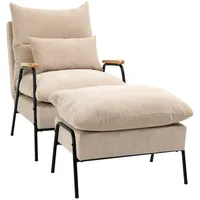 Homcom Relaxsessel mit Hocker Sessel, Relaxsessel