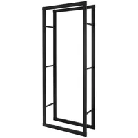 ML-Design Kaminholzregal 60x150x25 cm rechteckig, Schwarz, Metall, Innen/Außen, Brennholzregal