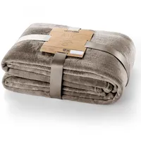 DecoKing Kuscheldecke 220x240 cm Cappuccino Decke Microfaser Tagesdecke Fleece
