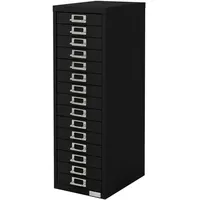 ML-Design Aktenschrank mit 15 Schubladen, Schwarz, Schubladenschrank aus Metall