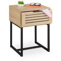Relaxdays Nachttisch mit Schublade, HBT: 55,5 x 40 x