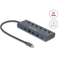 DeLock USB Type-C Dockingstation 4K 90W mit Schalter -