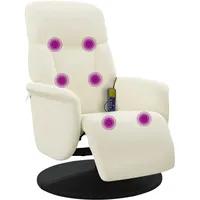 VidaXL Massagesessel mit Fußteil Samt 56,6 x 105,5 x