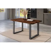 Sam Esstisch Baumkante massiv Akazie nussbaum 120 x 80