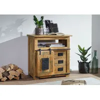 Massivmoebel24 kleine Kommode Schrank Beistellschrank Sideboard - Massivholz Mango