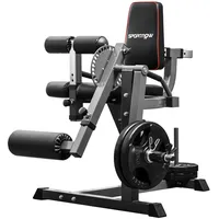 Sportnow Beinstrecker Verstellbar Beinbeuger mit Plattenbeladung, Stahl Schwarz