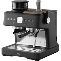 AEG EC8-1-8BP Black Pearl mit Milchaufschäumer und Mahlwerk