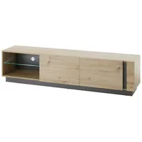 Furn.design TV-Lowboard "Louna" in Eiche Artisan und Graphit grau