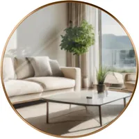 CLP Wandspiegel, Gold, Metall, 60x60x3 cm, Spiegel, Wandspiegel