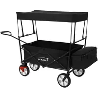 Hauki Bollerwagen faltbar mit Dach, Handwagen klappbar, Strandwagen Gerätewagen