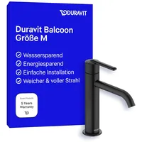 Duravit Balcoon Einhandmischer Schwarz Matt