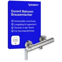 Duravit Balcoon Einhebel-Brausemischer Aufputz Edelstahl gebürstet BA4230000070