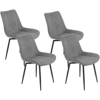 Hela Stuhl Newport, grau Microfaser B/H/T: ca. 54x85x63 cm