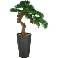 Creativ green Kunstbonsai »Bonsai Zeder« im besonderen Pflanzgefäß, grün