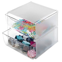 Kompatible Ware Deflecto "Cube" Aufbewahrungsbox transparent 15,3 x 15,3