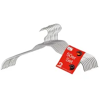 MAWA Design MAWA Kleiderbügel, für Oberteile Silhouette F, silber,