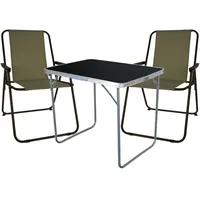Mojawo 3-tlg Campingmöbel Campingstuhl Campingtisch klappbar L70xB50xH59cm