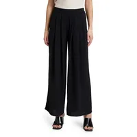 Cartoon Palazzohose mit weitem Bein in schwarz, 40