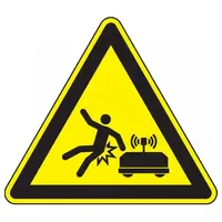 Dreifke Dreifke® Warnschild Warnung vor Fahrerlosen Transportsystemen, praxisbewährt, Kunststoff,