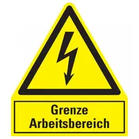 Dreifke Dreifke® Warn-Kombischild Grenze Arbeitsbereich, Kunststoff, 240x210mm