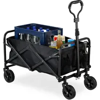 Relaxdays Bollerwagen faltbar schwarz